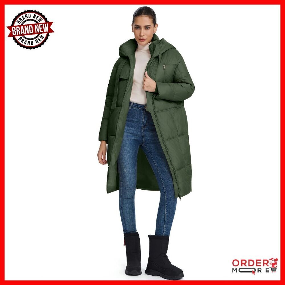 Women's Long Puffer Coat Hooded Quilted Winter Parka Warm Down Jacket